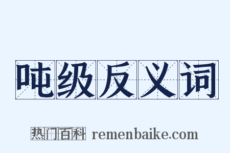吨级反义词是什么意思的图片
